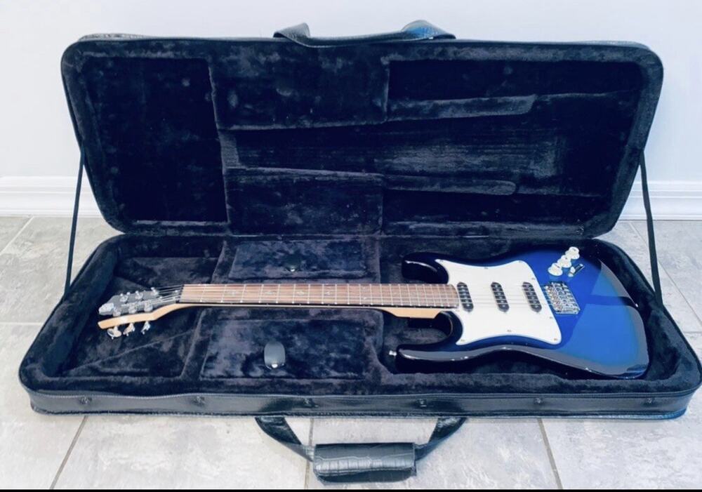 Randy Jackson Limited Edition Blue Electric Guitar with Protective Case Music